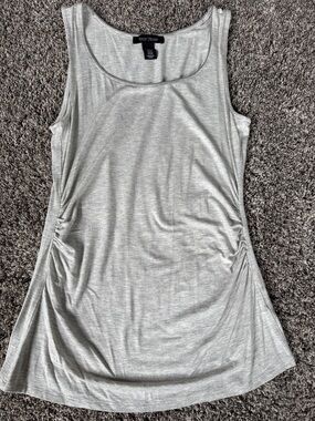 Apt. 9 Light Silver-Gray Sleeveless Tank with Side Ruching